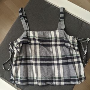 Club Monaco Plaid Crop Top